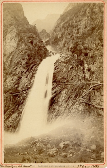 Cabinet photo Pissevache in Valais, cascades 1888