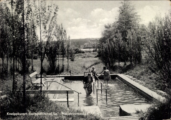 Ak Berggießhübel in Saksen, watertrappelbad
