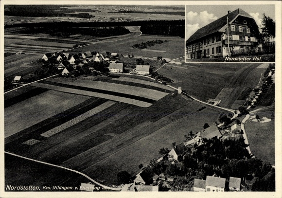 Ak Neuhausen Königsfeld im Schwarzwald, Luftaufnahme von Nordstetten, Nordstetter Hof