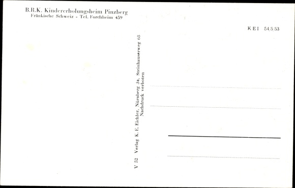 Ak Pinzberg in Opper-Franken, BRK kinderherstellingsoord