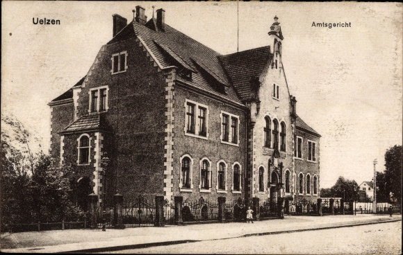 Postcard Uelzen in Lower Saxony, district court