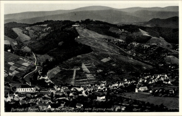 Ak Durbach in Baden, Fliegeraufnahme