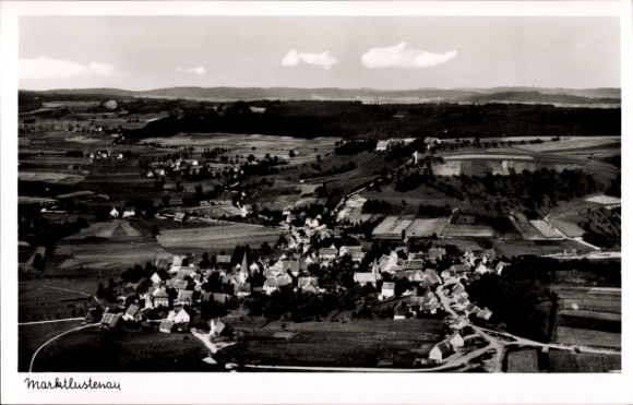 Ak Marktlustenau Kreßberg in Württemberg, Fliegeraufnahme