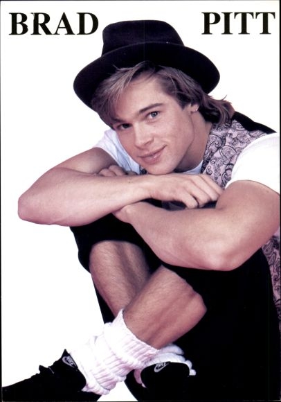 Ak Schauspieler Brad Pitt, Portrait, Hut