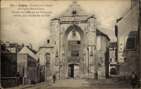 Ak Lagny Seine et Marne, Kirche Saint Furcy