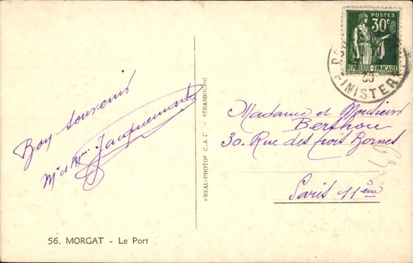 Postcard Morgat Crozon Finistère, Port
