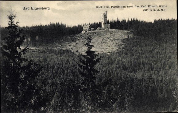 Postcard Elgersburg in Thuringia, Karl Eduard Warte vom Pinttifelsen