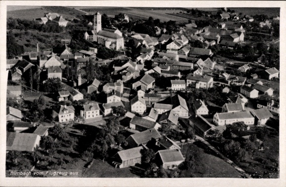 Postcard Birnbach in the Westerwald, aerial photograph
