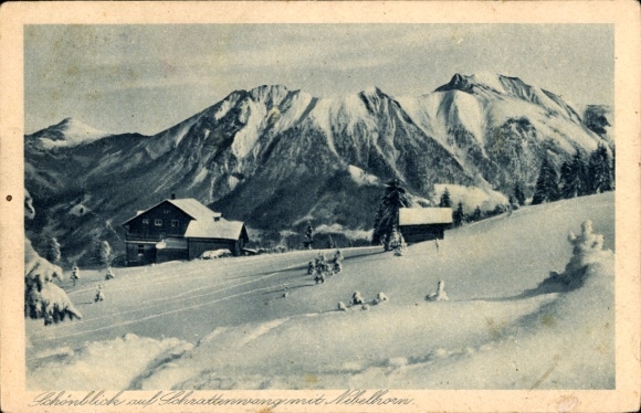 Ak Oberstdorf im Oberallgäu, Schrattenwang, Nebelhorn