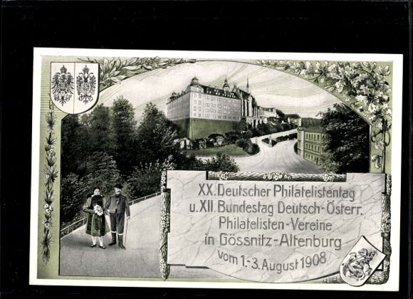 Postwaardestuk Ak PP 23 C9 011, 20e Duitse Filatelistendag 1908
