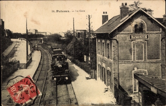 Ak Puteaux Hauts de Seine, Bahnhof, Eisenbahn