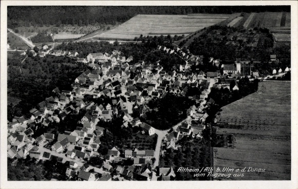 Ak Altheim Horb am Neckar, Luftaufnahme von Altheim, Häuser, ländliche Umgebung