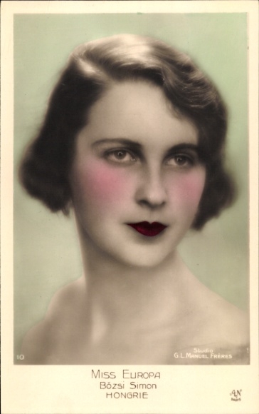 CPA Miss Europe, Bozsi Simon, Hongrie