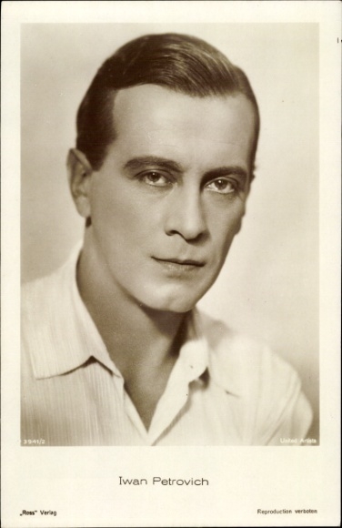 Postcard actor Ivan Petrovich, portrait, Ross 5219/1