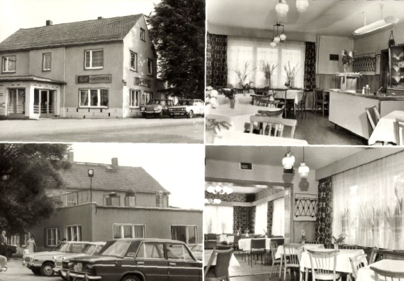 Ak Ockrilla Niederau in Sachsen, Gasthaus, Restaurant, gastliche Atmosphäre, vintage Schwarz-weiß