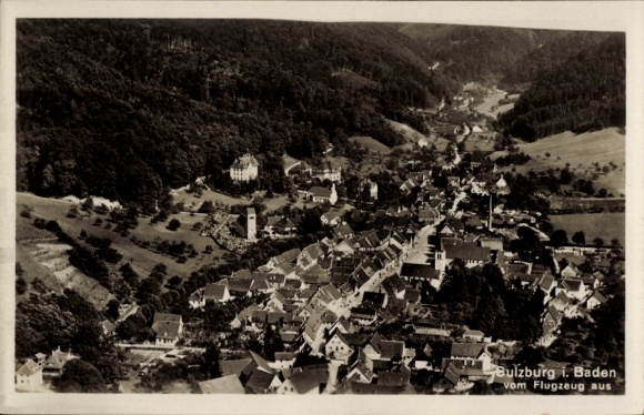 Postcard Sulzburg in Markgräflerland Baden Schwarzwald, aerial photograph