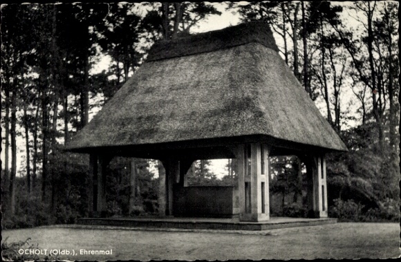 Postcard Ocholt Howiek Westerstede in the district of Ammerland, memorial