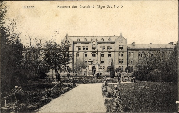 Ak Lübben im Spreewald, Kaserne des Brandenb. Jäger Bat. Nr. 3