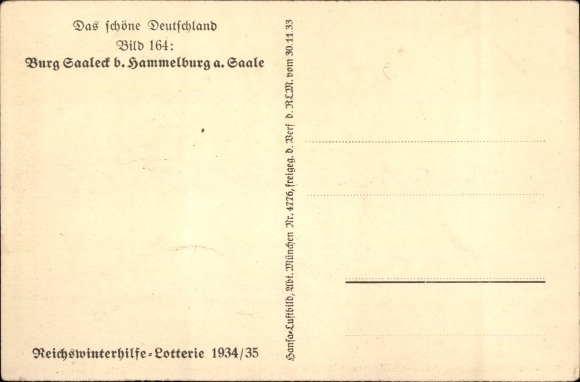 PC Hammelburg, Saaleck Castle, WHW Das Schöne Deutschland, image 164