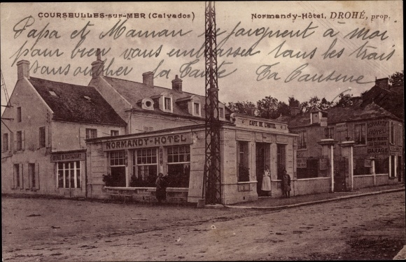 Ak Courseulles sur Mer Calvados, Normandy Hotel