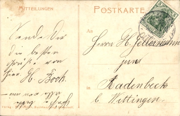 Postcard Helmstedt in Lower Saxony, Marienberg Agricultural School, exterior view, garden