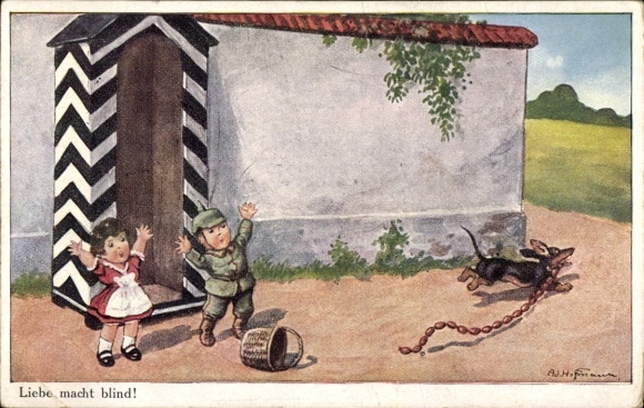 Artysta KP Hoffmann, Ad., dzieci, miłość oślepia, jamnik kradnie kiełbaski