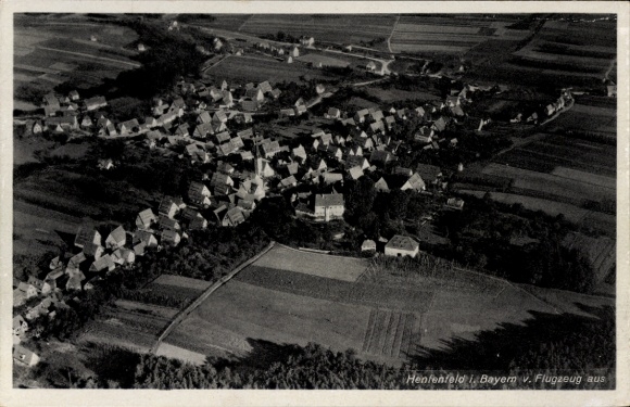 Postcard Henfenfeld in Middle Franconia, aerial photograph