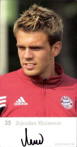 Autograph card Zvjezdan Misimovic, FC Bavaria Munich, Telekom, autograph