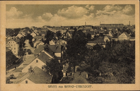 Ak Brand Erbisdorf Sachsen, Blick auf den Ort