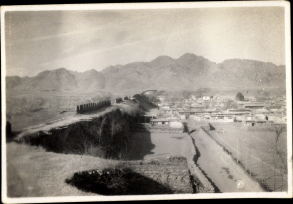 Photo China, view of a place, mountains, 1930