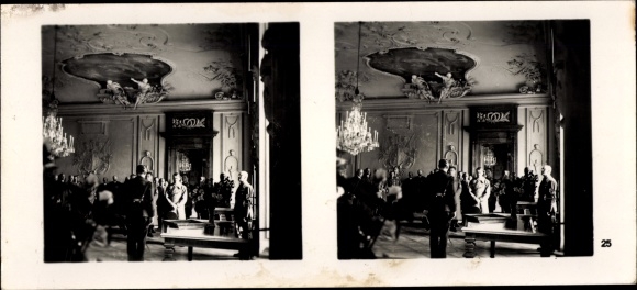 Stereo spatial image photo &quot;Greater Germany&#39;s rebirth&quot;, No. 25, welcome in Salzburg