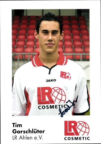 Autogrammkarte Fußballer Tim Gorschlüter, Rot Weiss Ahlen, Autogramm