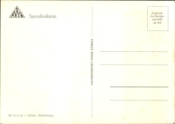 Postcard Iltis, DJH Spendenkarte