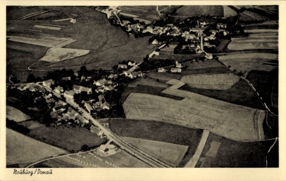 Postcard Neuburg an der Donau Upper Bavaria, aerial photograph