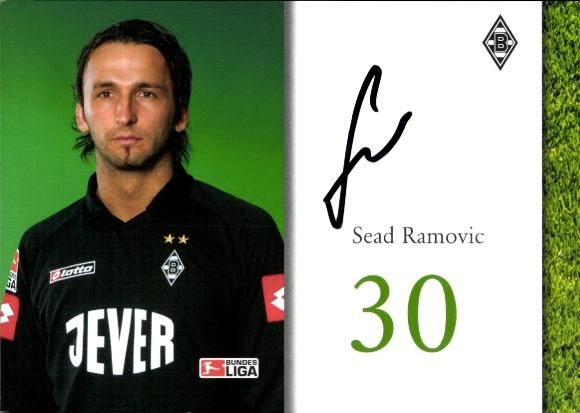 Autogrammkarte Fußballer Sead Ramovic, Borussia Mönchengladbach, Autogramm