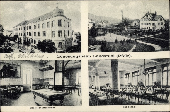 Ak Landstuhl in der Pfalz, Genesungsheim, Gesellschaftszimmer, Speisesaal