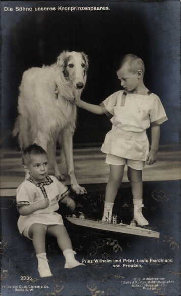 KP Synowie pary książąt koronnych, książę Wilhelm Pruski, Ludwik Ferdynand, Greyhound, Liersch 2335