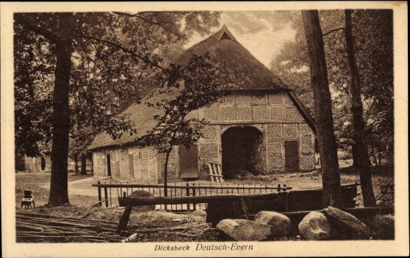 Postcard German Evern in Lower Saxony, Dicksbeck