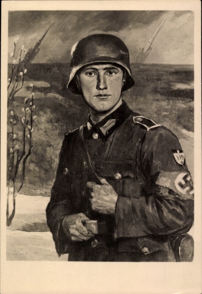 Artysta KP Vocke, wystawa sztuki RAD 1944, brygadzista baterii przeciwlotniczej RAD