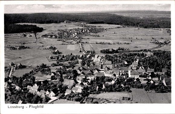 Ak Loßburg im Schwarzwald, Fliegeraufnahme