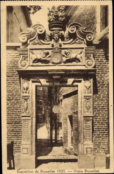 KP Bruksela, Wystawa Światowa, Wystawa 1935, Vieux Bruxelles, widok przez bramę