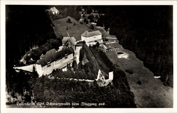 Postcard Kandern in the Black Forest Baden, aerial photograph, Luisenheim
