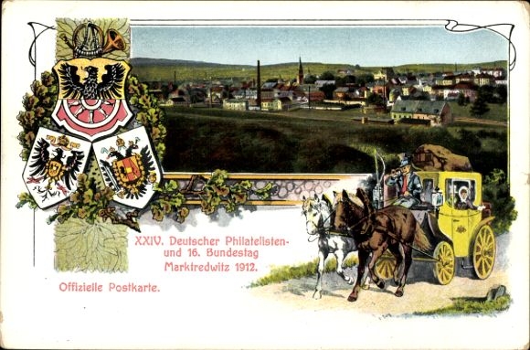 Privat-Ganzsache Bayern PP 27 C 39 03, 24. Deutscher Philatelistentag Marktredwitz 1912, SSt. B0.01