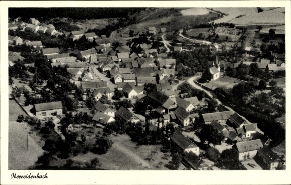 Postcard Oberreidenbach Rhineland Palatinate, aerial photograph