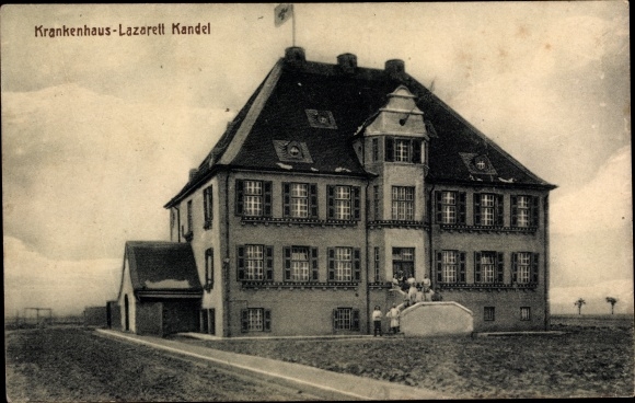 Postcard Kandel in the Palatinate Bienwald, hospital military hospital