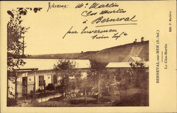 Postcard Berneval sur Mer Seine Maritime, Le Clos-Martim
