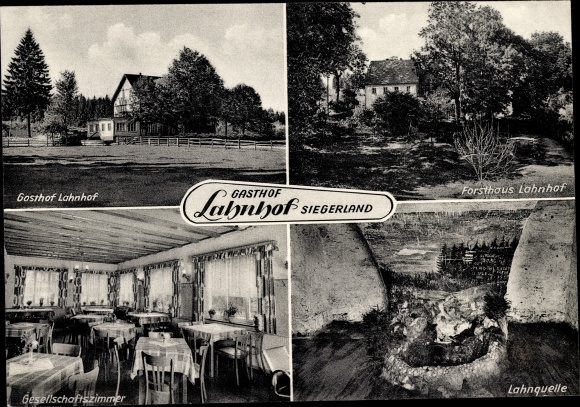 PC Lahnhof Nenkersdorf Netphen in Westphalia, inn and forester&#39;s house, owner Heinz Heinrich, Lahnquelle