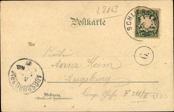 Chromo-Litho Bayrischzell in the Mangfall mountains of Upper Bavaria, Panorama, Wendelstein