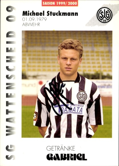 Autograph card footballer Michael Stuckmann, SG Wattenscheid 09, autograph