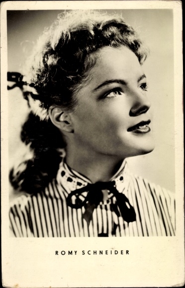 Postcard actress Romy Schneider, portrait